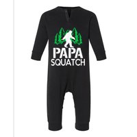 Papa Squatch For Dad Bigfoot Sasquatch Infant Fleece One Piece