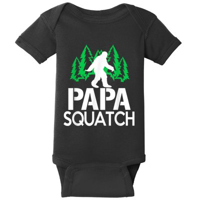 Papa Squatch For Dad Bigfoot Sasquatch Baby Bodysuit