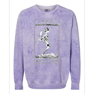 Praying Skeleton forward observation group crye Colorblast Crewneck Sweatshirt