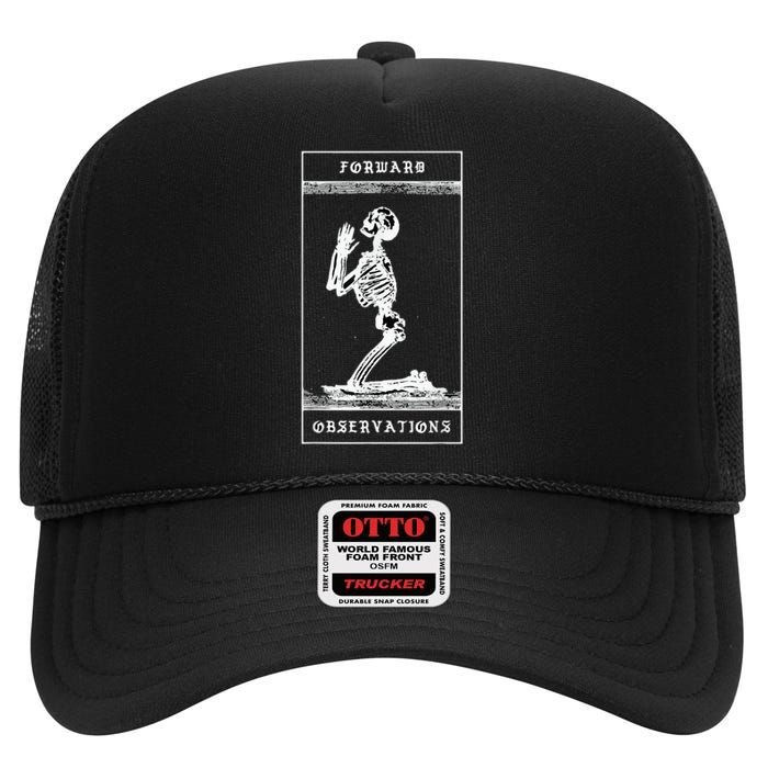 Praying Skeleton forward observation group crye High Crown Mesh Back Trucker Hat