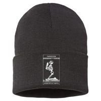 Praying Skeleton forward observation group crye Sustainable Knit Beanie