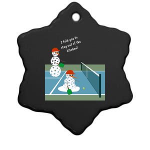 Pickleball Snowmen | Fun Pickleball | Pickleball Holiday Gift | Great Pickleball Ceramic Star Ornament