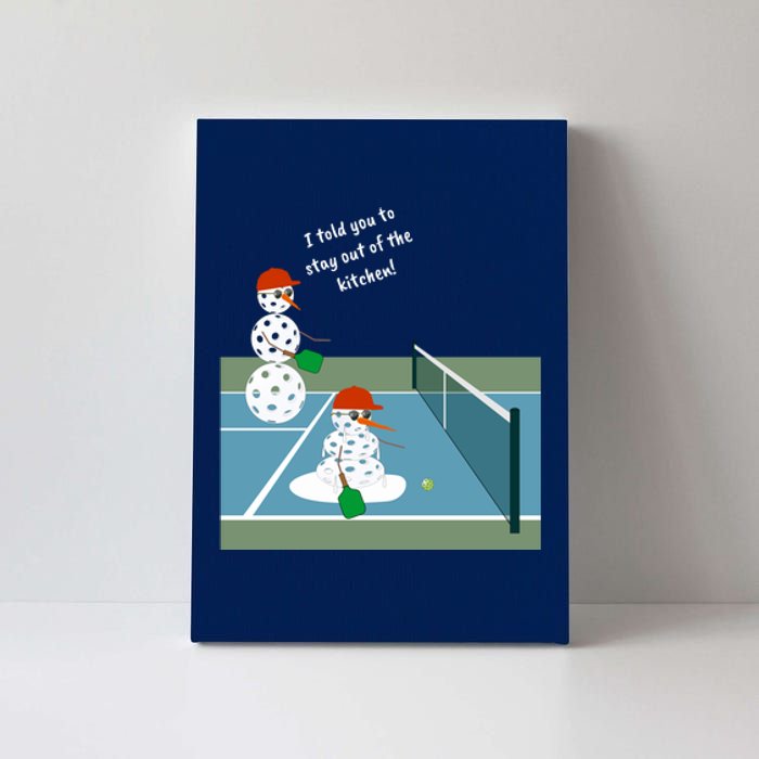 Pickleball Snowmen | Fun Pickleball | Pickleball Holiday Gift | Great Pickleball Canvas