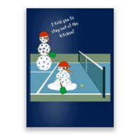 Pickleball Snowmen | Fun Pickleball | Pickleball Holiday Gift | Great Pickleball Poster