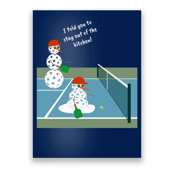 Pickleball Snowmen | Fun Pickleball | Pickleball Holiday Gift | Great Pickleball Poster