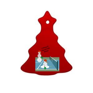 Pickleball Snowmen | Fun Pickleball | Pickleball Holiday Gift | Great Pickleball Ceramic Tree Ornament