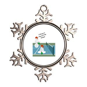 Pickleball Snowmen | Fun Pickleball | Pickleball Holiday Gift | Great Pickleball Metallic Star Ornament