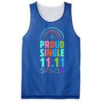 Proud Single Funny Single Awareness Day 11 11 Antigiftvalentine Gift Mesh Reversible Basketball Jersey Tank