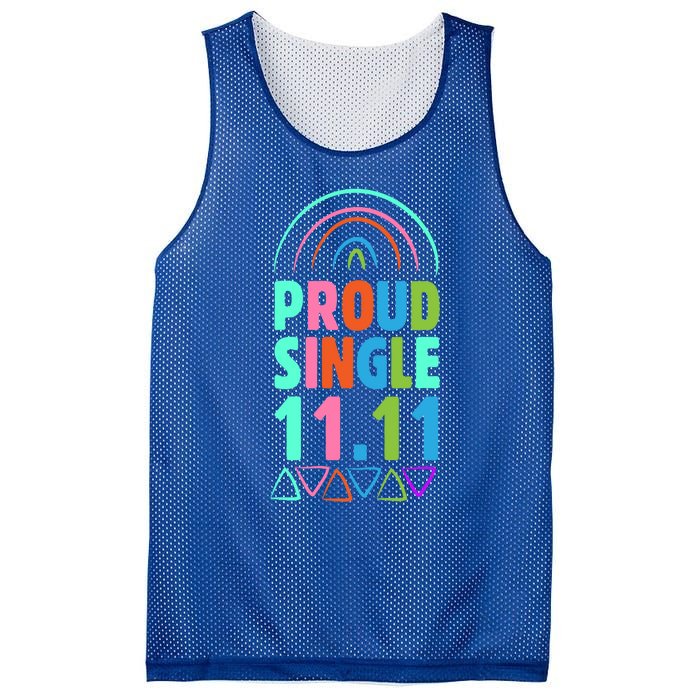 Proud Single Funny Single Awareness Day 11 11 Antigiftvalentine Gift Mesh Reversible Basketball Jersey Tank