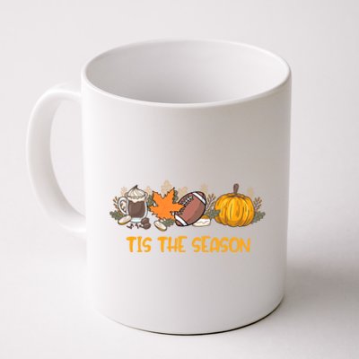 Pumpkin Spice Football Tis The Season Fall Thanksgiving Gift Coffee Mug