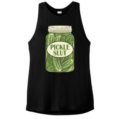 Pickle Slut Funny Ladies PosiCharge Tri-Blend Wicking Tank