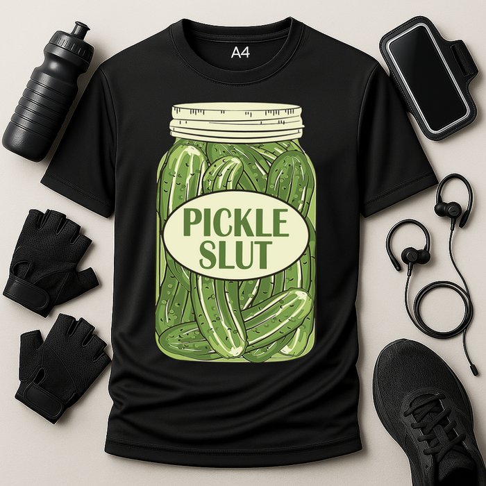 Pickle Slut Funny Cooling Performance Crew T-Shirt