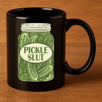 Pickle Slut Funny 11oz C Handle Ceramic Mug