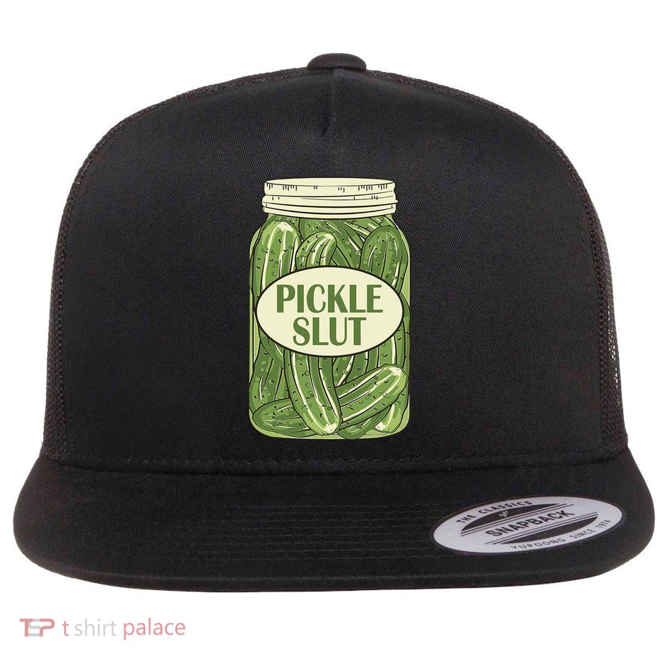 Pickle Slut Funny Flat Bill Trucker Hat