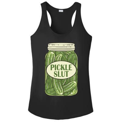Pickle Slut Funny Ladies PosiCharge Competitor Racerback Tank