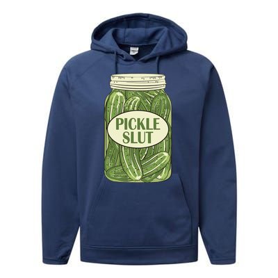 Pickle Slut Funny Performance Fleece Hoodie