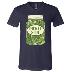 Pickle Slut Funny V-Neck T-Shirt