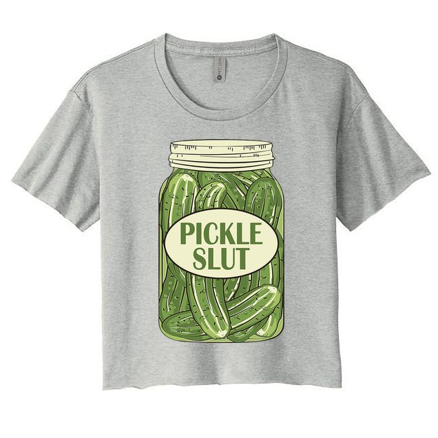 Pickle Slut Funny Crop Top