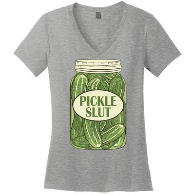 Pickle Slut Funny Women's V-Neck T-Shirt