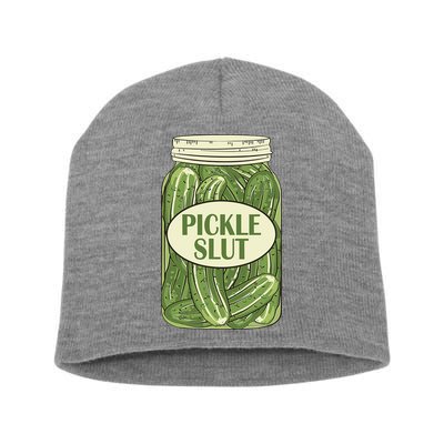 Pickle Slut Funny Short Acrylic Beanie