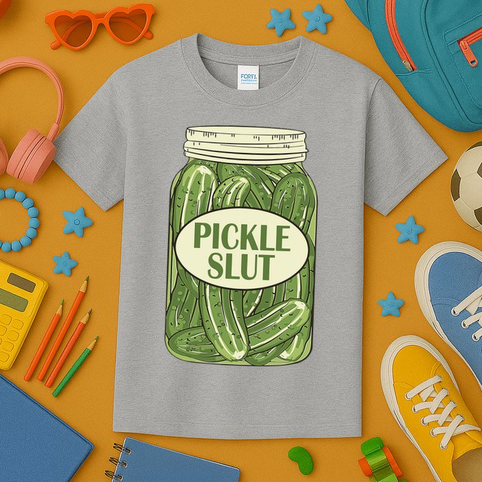 Pickle Slut Funny Kids T-Shirt