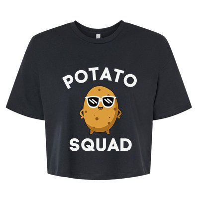 POTATO SQUAD Funny Smiling Vegetarian Matching Potato Lovers Bella+Canvas Jersey Crop Tee