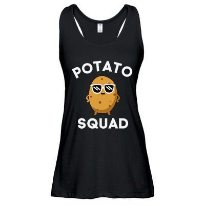 POTATO SQUAD Funny Smiling Vegetarian Matching Potato Lovers Ladies Essential Flowy Tank