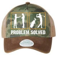 Problem Solved Funny Golfers Gift For Him Legacy Tie Dye Trucker Hat