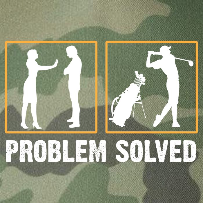 Problem Solved Funny Golfers Gift For Him Legacy Tie Dye Trucker Hat