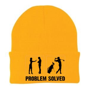 Problem Solved Funny Golfers Gift For Him Knit Cap Winter Beanie