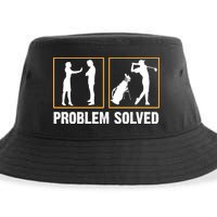 Problem Solved Funny Golfers Gift For Him Sustainable Bucket Hat