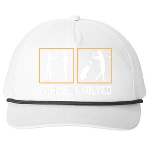 Problem Solved Funny Golfers Gift For Him Snapback Five-Panel Rope Hat