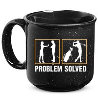 Problem Solved Funny Golfers Gift For Him 15oz Campfire Ceramic Mug
