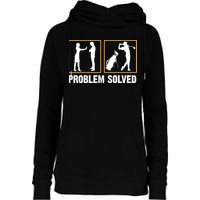 Problem Solved Funny Golfers Gift For Him Womens Funnel Neck Pullover Hood