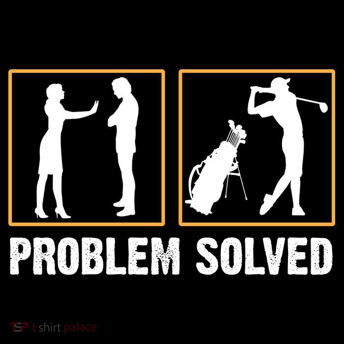 Problem Solved Funny Golfers Gift For Him Tall Sweatshirt