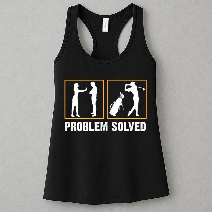 Problem Solved Funny Golfers Gift For Him Womens Tank Top