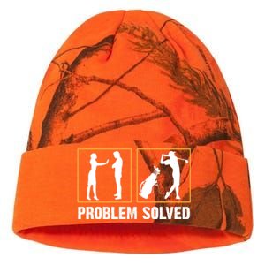 Problem Solved Funny Golfers Gift For Him Kati Licensed 12" Camo Beanie