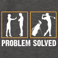 Problem Solved Funny Golfers Gift For Him Vector Backpack