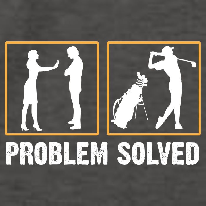 Problem Solved Funny Golfers Gift For Him Vector Backpack