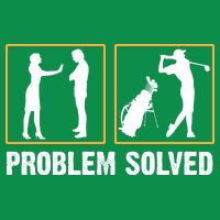 Problem Solved Funny Golfers Gift For Him Poster