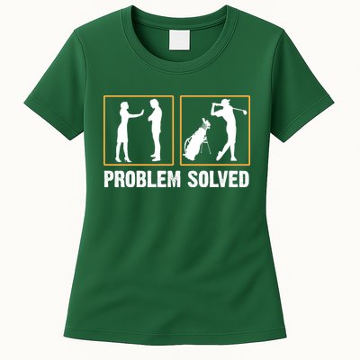Problem Solved Funny Golfers Gift For Him Womens T-Shirt