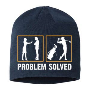 Problem Solved Funny Golfers Gift For Him Sustainable Beanie