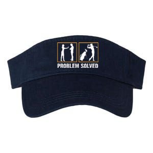 Problem Solved Funny Golfers Gift For Him Valucap Bio-Washed Visor