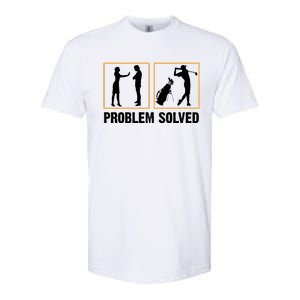 Problem Solved Funny Golfers Gift For Him Softstyle CVC T-Shirt