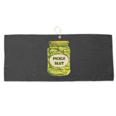 Pickle Slut Funny Canned Pickles Large Microfiber Waffle Golf Towel