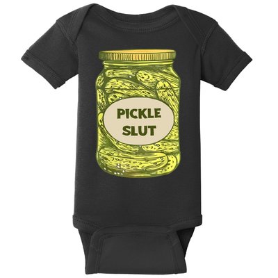 Pickle Slut Funny Canned Pickles Baby Bodysuit