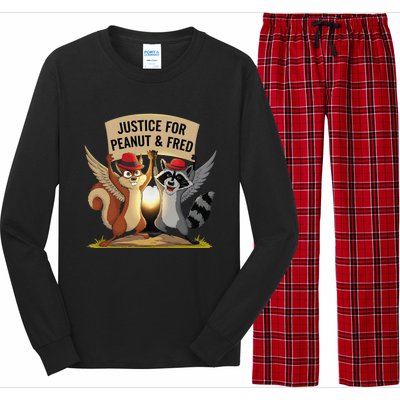 Peanut Squirrel & Fred Raccoo Justice For Peanut Wanted Long Sleeve Pajama Set