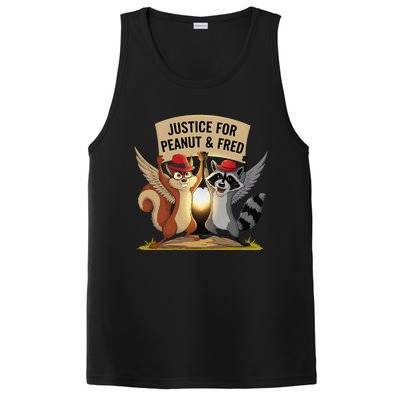 Peanut Squirrel & Fred Raccoo Justice For Peanut Wanted PosiCharge Competitor Tank