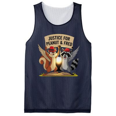 Peanut Squirrel & Fred Raccoo Justice For Peanut Wanted Mesh Reversible Basketball Jersey Tank