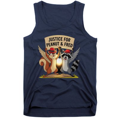 Peanut Squirrel & Fred Raccoo Justice For Peanut Wanted Tank Top